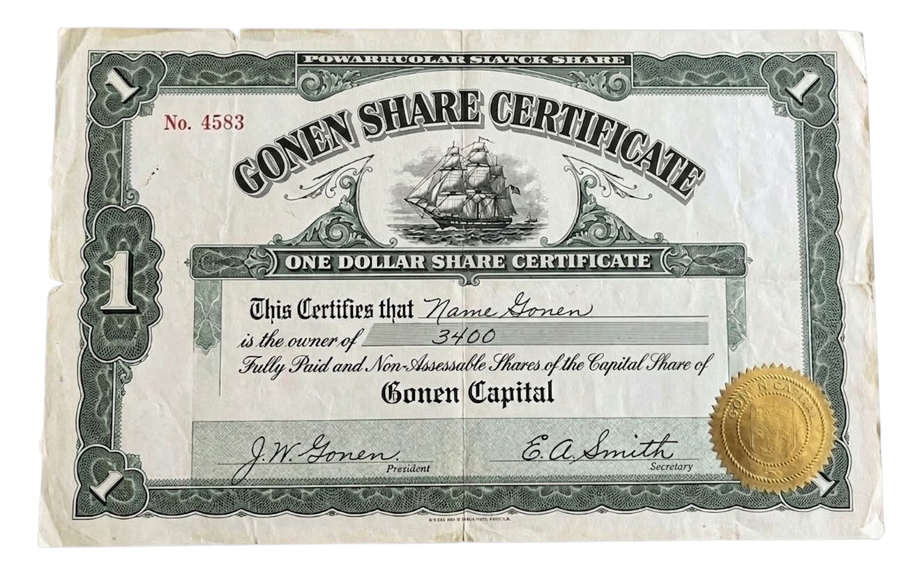 Gonen Capital $1 Share